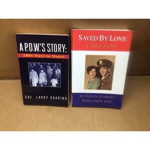 Larry & Evelyn Guarino Signed Vietnam POW Book Lot 2801 Days & Saved By Love